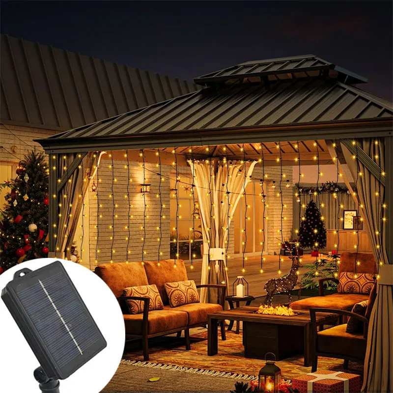 Светодиодные солнечные занавески, уличный водонепроницаемый сказочный свет с 8 режимами для спальни, свадьбы, Рождества, Рамадана, украшения для дома
Светодиодные солнечные занавески, уличный водонепроницаемый сказочный свет с 8 режимами для спальни, свадьбы, Рождества, Рамадана, украшения для дома
