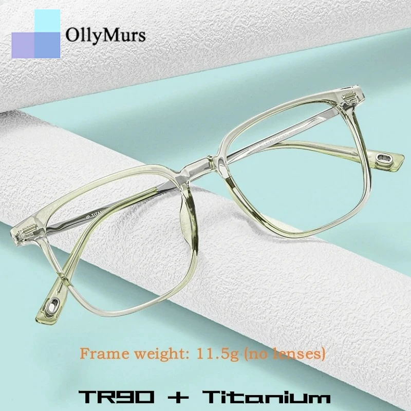 OLLYMURS Ultra-light Titanium Alloy Glasses Frame Square TR90 Men and Women Fashion Trend Optical Prescription Eyeglasses 86077
OLLYMURS Ultra-light Titanium Alloy Glasses Frame Square TR90 Men and Women Fashion Trend Optical Prescription Eyeglasses 86077