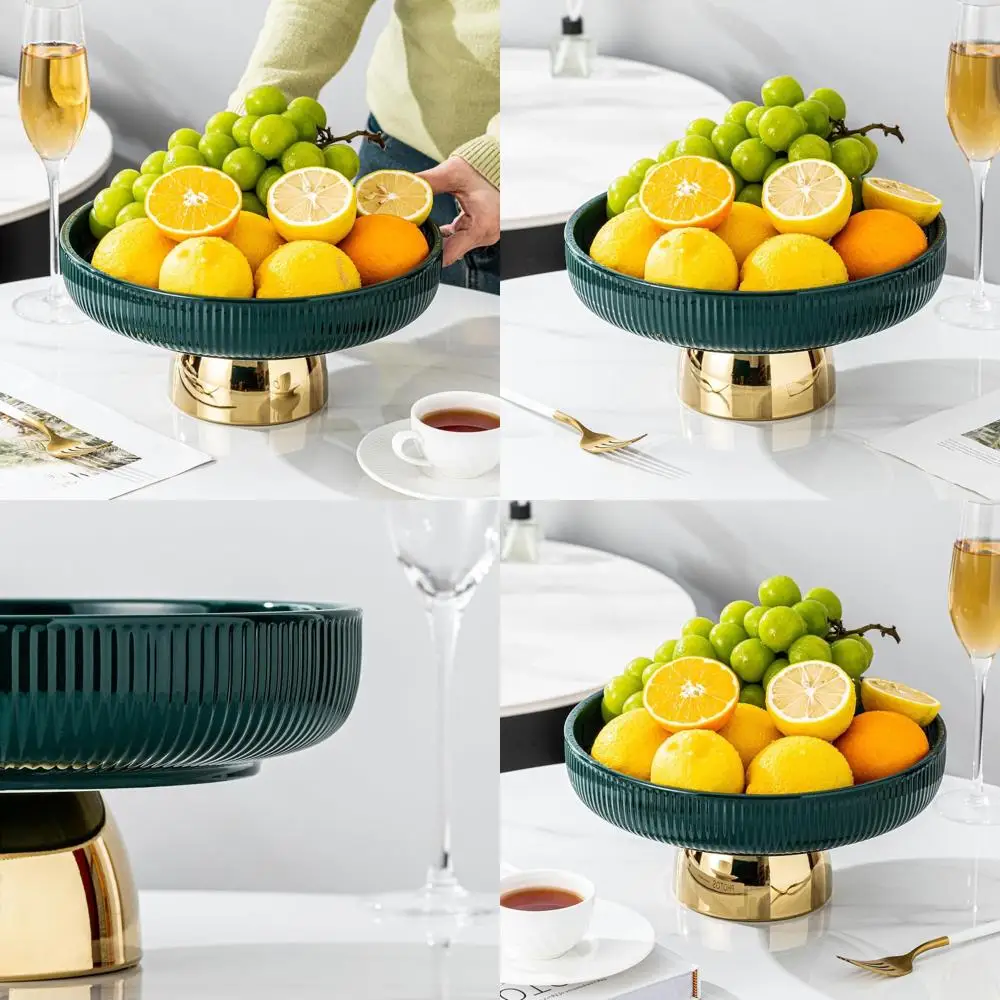 Green 11 Dinner Plate, Fruit Bowl, and Pedestal Serving Tray - Versatile for Dining, Salads, and Desserts
Green 11 Dinner Plate, Fruit Bowl, and Pedestal Serving Tray - Versatile for Dining, Salads, and Desserts