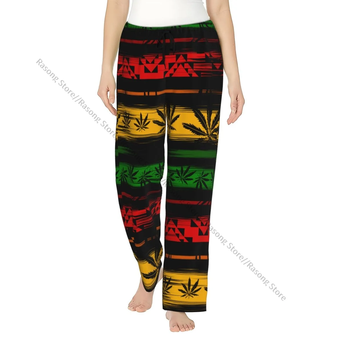 Rastafarian Leaves Reggae Flannel Pajama Pants for Women Soft Warm Sleep Pants with Elastic Waistband
Rastafarian Leaves Reggae Flannel Pajama Pants for Women Soft Warm Sleep Pants with Elastic Waistband