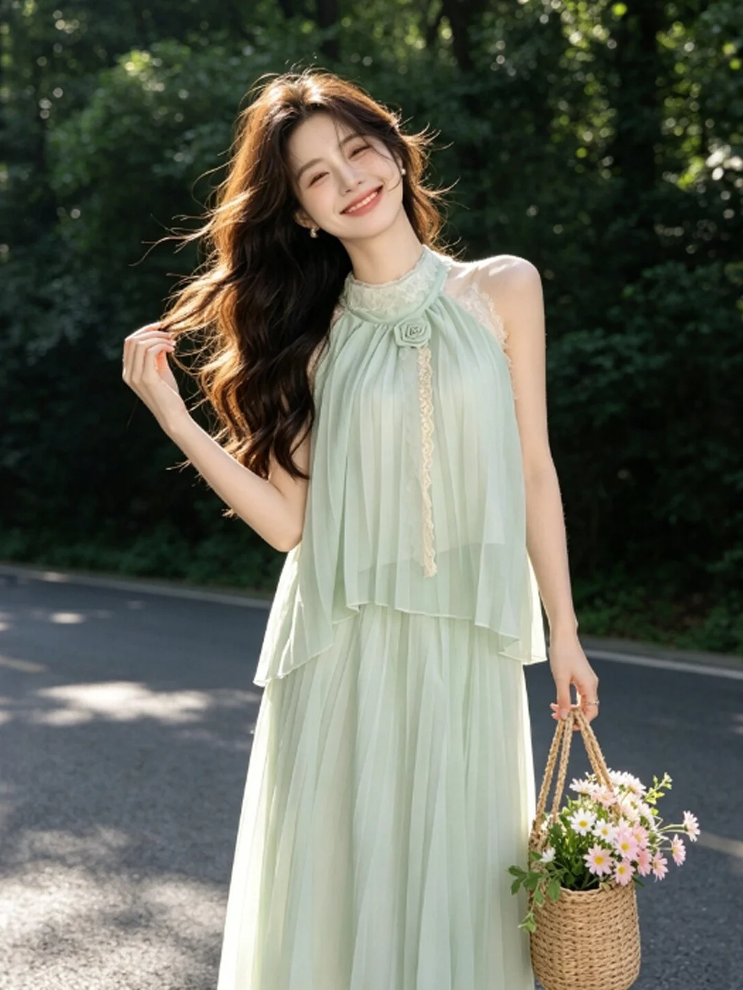 Beach Vacation Style Two-Piece Set Unique Beautiful Neck Hanging Top Half-Skirt Summer New Arrival Comfortable Cotton Material
Beach Vacation Style Two-Piece Set Unique Beautiful Neck Hanging Top Half-Skirt Summer New Arrival Comfortable Cotton Material