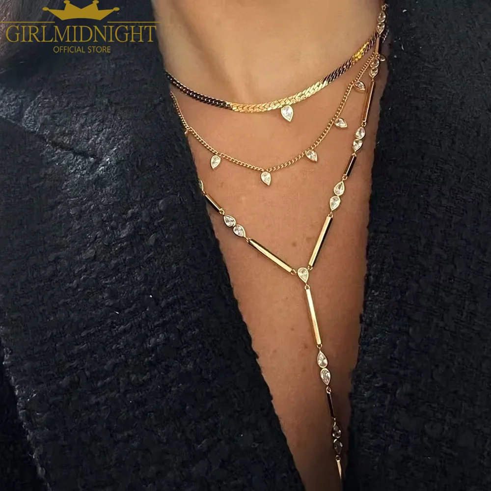 2025 New Special Water Drop Bling Oval CZ Choker Necklace Gold Color Lariat Long Bar Tear Drop Y Shape Long Tassel Women Jewelry
2025 New Special Water Drop Bling Oval CZ Choker Necklace Gold Color Lariat Long Bar Tear Drop Y Shape Long Tassel Women Jewelry