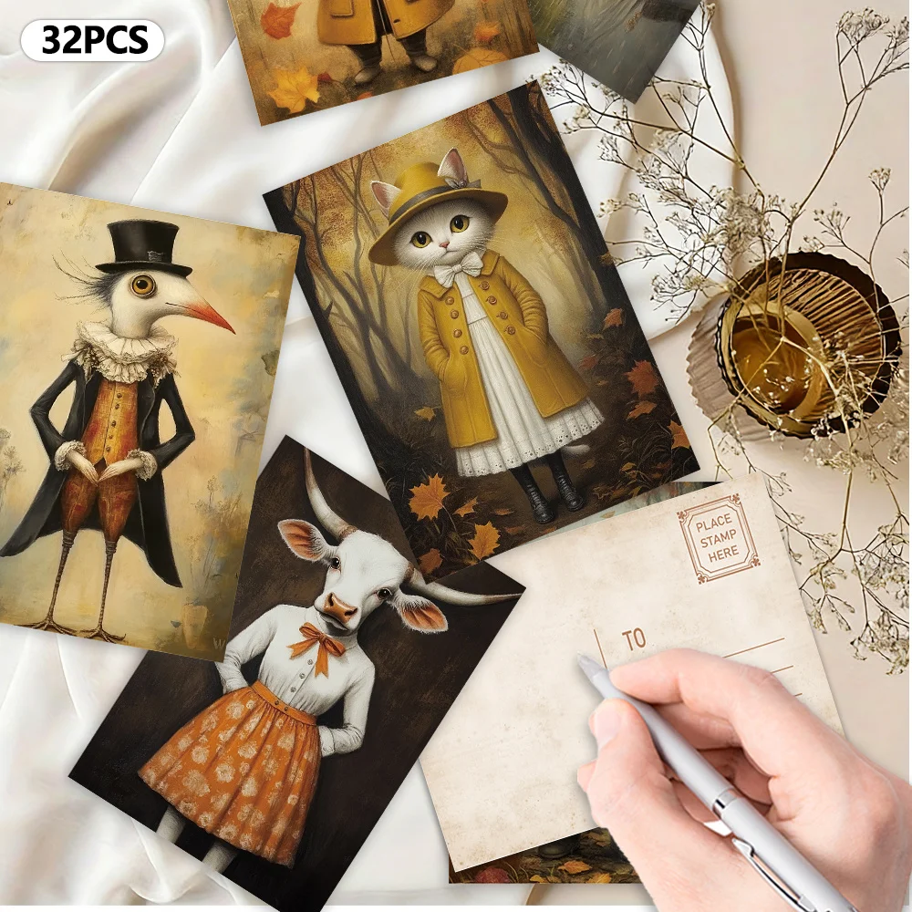 32pcs, Vintage Forest Animal Postcards, Birthday/Anniversary Gifts, Collectibles, Suitable for Gift Giving, Can be Mailed.
32pcs, Vintage Forest Animal Postcards, Birthday/Anniversary Gifts, Collectibles, Suitable for Gift Giving, Can be Mailed.