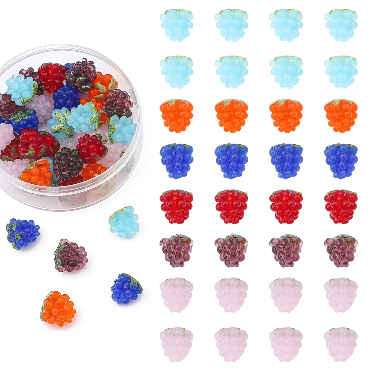 1pcs Handmade Lampwork Fruit Grape Glass Decorative Beads For Jewelry Making DIY Bracelet Earrings Necklace Gift Accessories
1pcs Handmade Lampwork Fruit Grape Glass Decorative Beads For Jewelry Making DIY Bracelet Earrings Necklace Gift Accessories