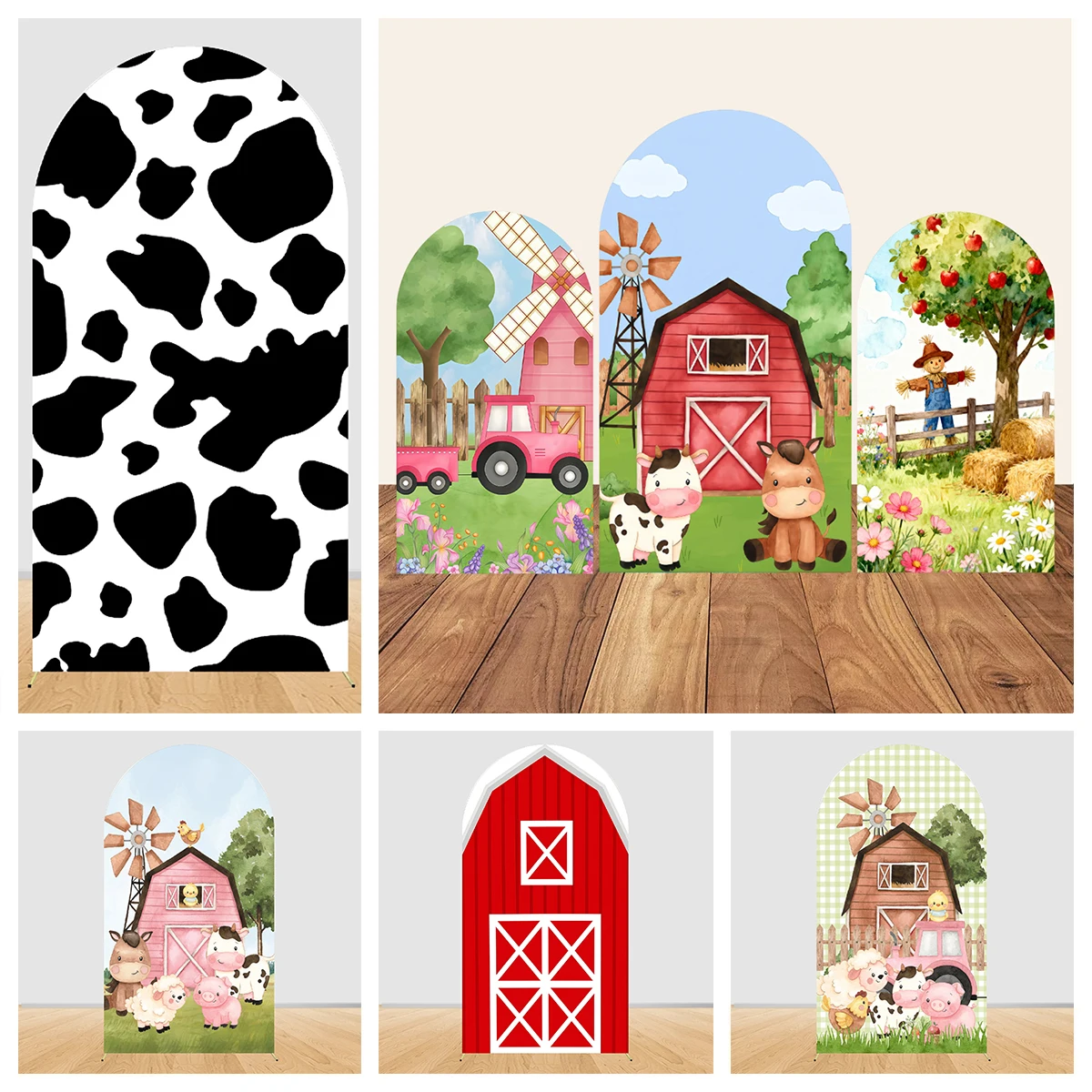 Cartoon Farm Animal Arch Backdrop Cover Elastic Fabric Barn Cow Pig Kid Birthday Party Decor Photography Background Photo Studio
Cartoon Farm Animal Arch Backdrop Cover Elastic Fabric Barn Cow Pig Kid Birthday Party Decor Photography Background Photo Studio