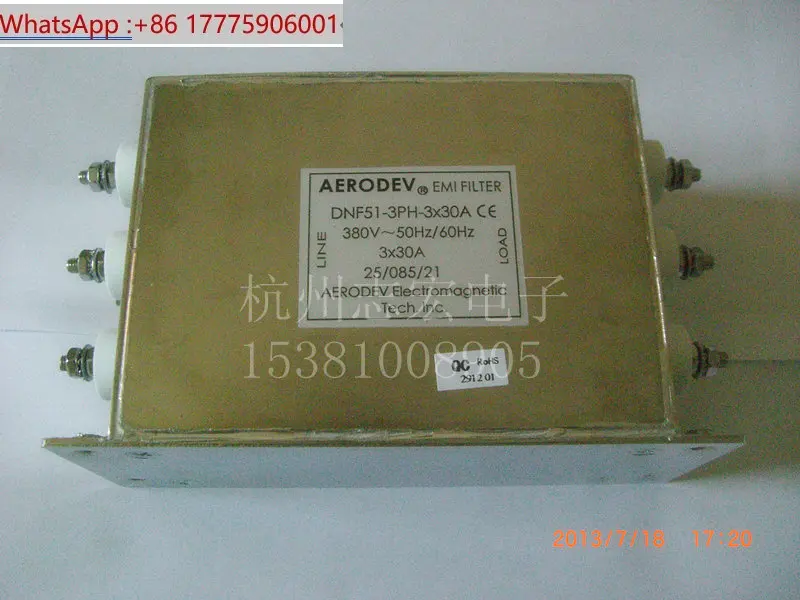 Shanghai Ed three-phase filter DNF51-3PH-3 * 30A
Shanghai Ed three-phase filter DNF51-3PH-3 * 30A