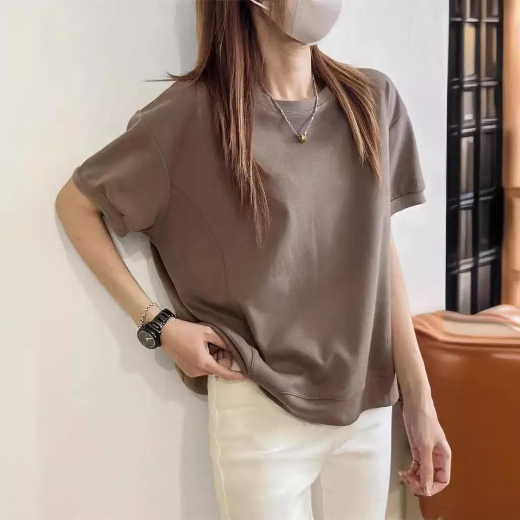 Women's plus Size Patchwork Side Cut ort Sve Top Loose Fit Cotton T-irt Simple Sle Summer Collection
Women's plus Size Patchwork Side Cut ort Sve Top Loose Fit Cotton T-irt Simple Sle Summer Collection