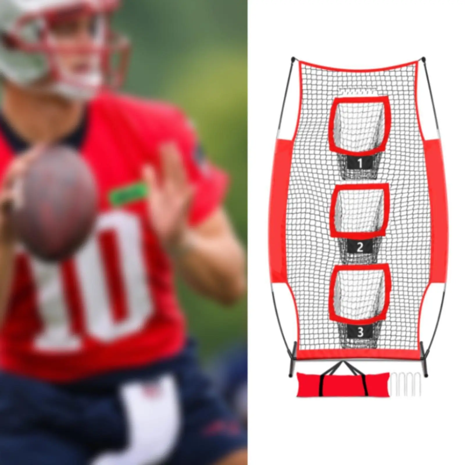 Football Throwing Net Netting Improving Accuracy Professional Replacement for Quarterback Colleges Outdoor Players Schools
Football Throwing Net Netting Improving Accuracy Professional Replacement for Quarterback Colleges Outdoor Players Schools