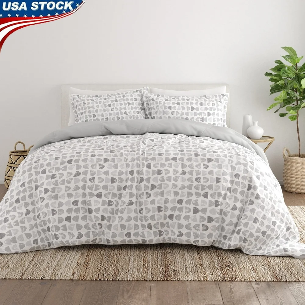 3-Piece King CalKing Hypoallergenic Down Alternative Comforter Set Lightweight Microfiber Cozy Bedding All Season Softness
3-Piece King CalKing Hypoallergenic Down Alternative Comforter Set Lightweight Microfiber Cozy Bedding All Season Softness