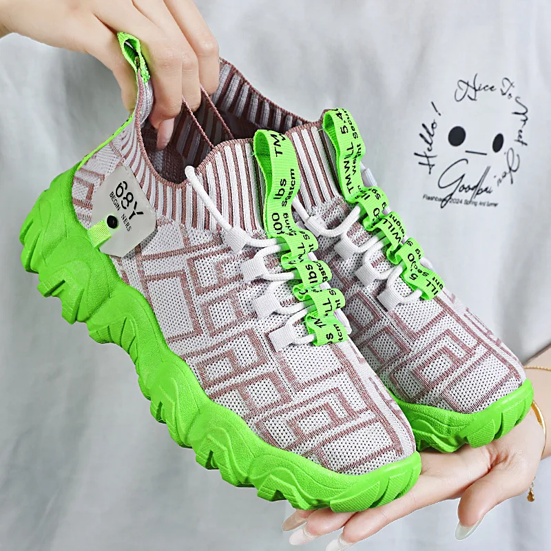 Women's Summer Sports Shoes Breathable Mesh Casual Sneakers Woven Thick Soled Lazy Socks Non Slip Women's Shoes
Women's Summer Sports Shoes Breathable Mesh Casual Sneakers Woven Thick Soled Lazy Socks Non Slip Women's Shoes