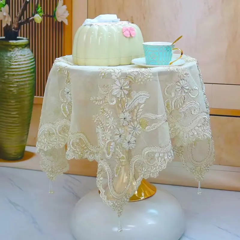 Popular beads flowers Embroidery table cloth cover wedding tablecloth dining kitchen Christmas Table decoration and accessories
Popular beads flowers Embroidery table cloth cover wedding tablecloth dining kitchen Christmas Table decoration and accessories