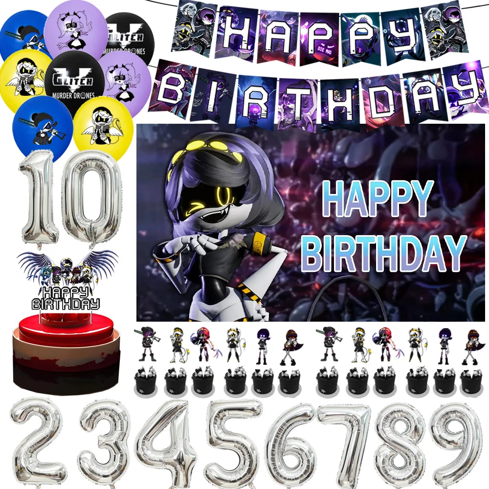M-Murdered Drones Theme Background Supplies Cartoon Birthday Party Decoration Balloon Banner Cake Topper Kids Favorite Gifts
M-Murdered Drones Theme Background Supplies Cartoon Birthday Party Decoration Balloon Banner Cake Topper Kids Favorite Gifts