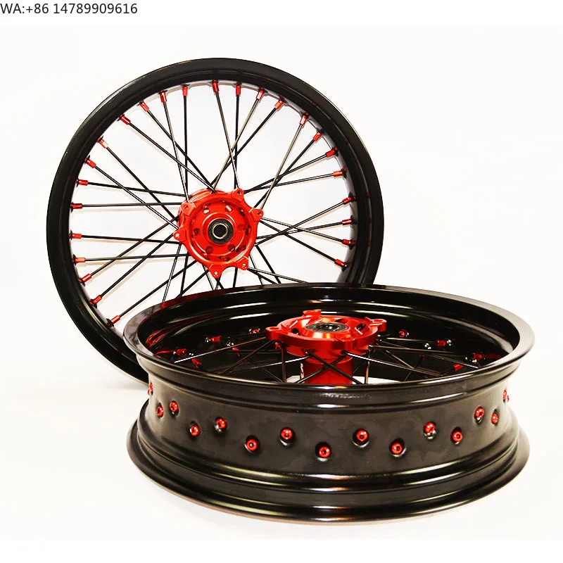 Premium Bespoke Full-size Motorcycle Rims2.5*18"/4.25*18" Tubeless Wire Spoked Wheels Set Fit For CB 1100 SF X11Motorcycle
Premium Bespoke Full-size Motorcycle Rims2.5*18"/4.25*18" Tubeless Wire Spoked Wheels Set Fit For CB 1100 SF X11Motorcycle