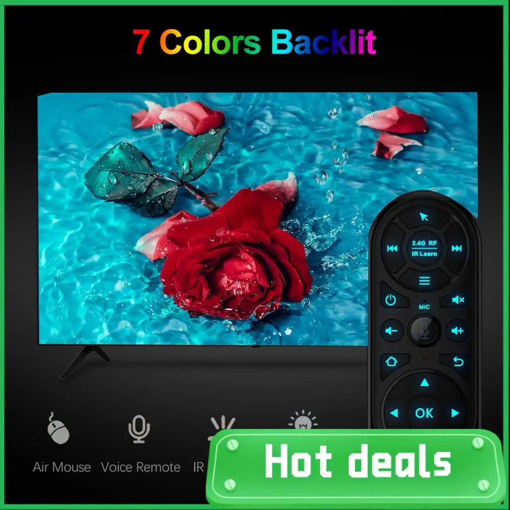 Voice Remote Control 2.4G Wireless Air Mouse With Gyroscope Backlit IR Learning For Android TV Box
Voice Remote Control 2.4G Wireless Air Mouse With Gyroscope Backlit IR Learning For Android TV Box