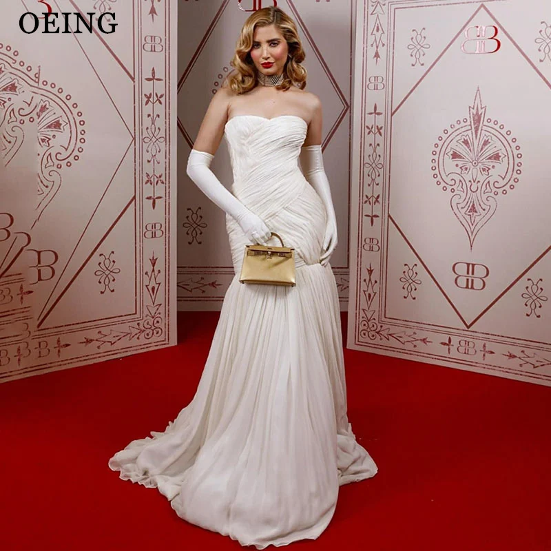 OEING Classic Chiffon Evening Dresses Strapless Backless Pleats Draped Floor-Length Prom Dress فساتين سهرة Customized
OEING Classic Chiffon Evening Dresses Strapless Backless Pleats Draped Floor-Length Prom Dress فساتين سهرة Customized