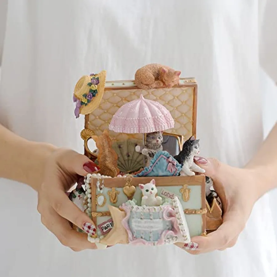Gift Wrapped Music Box Cat Lovers Treasure Chest Musical Decoration for Girls and Women Niece Sister Daughter Mom Granddaughter
Gift Wrapped Music Box Cat Lovers Treasure Chest Musical Decoration for Girls and Women Niece Sister Daughter Mom Granddaughter