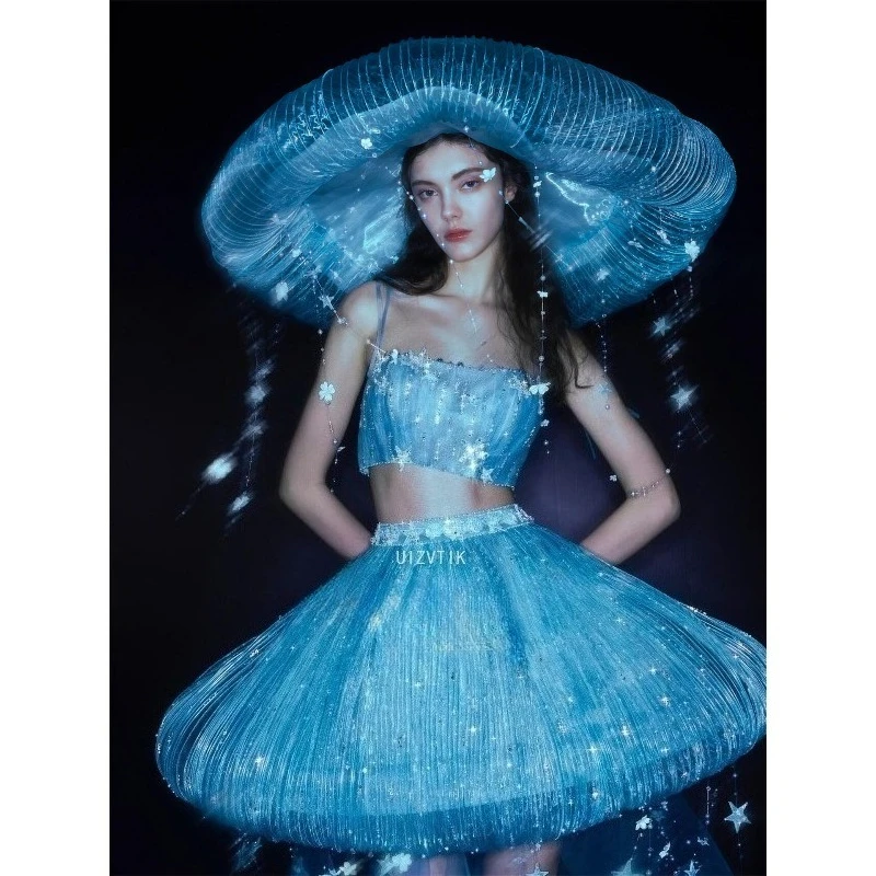 Blue Luxury Sparkly 3PCS Prom Dresses Starfish Beaded Tulle Ball Gown Seaside Photoshoot Dress Ocean Theme Party Evening Dress
Blue Luxury Sparkly 3PCS Prom Dresses Starfish Beaded Tulle Ball Gown Seaside Photoshoot Dress Ocean Theme Party Evening Dress
