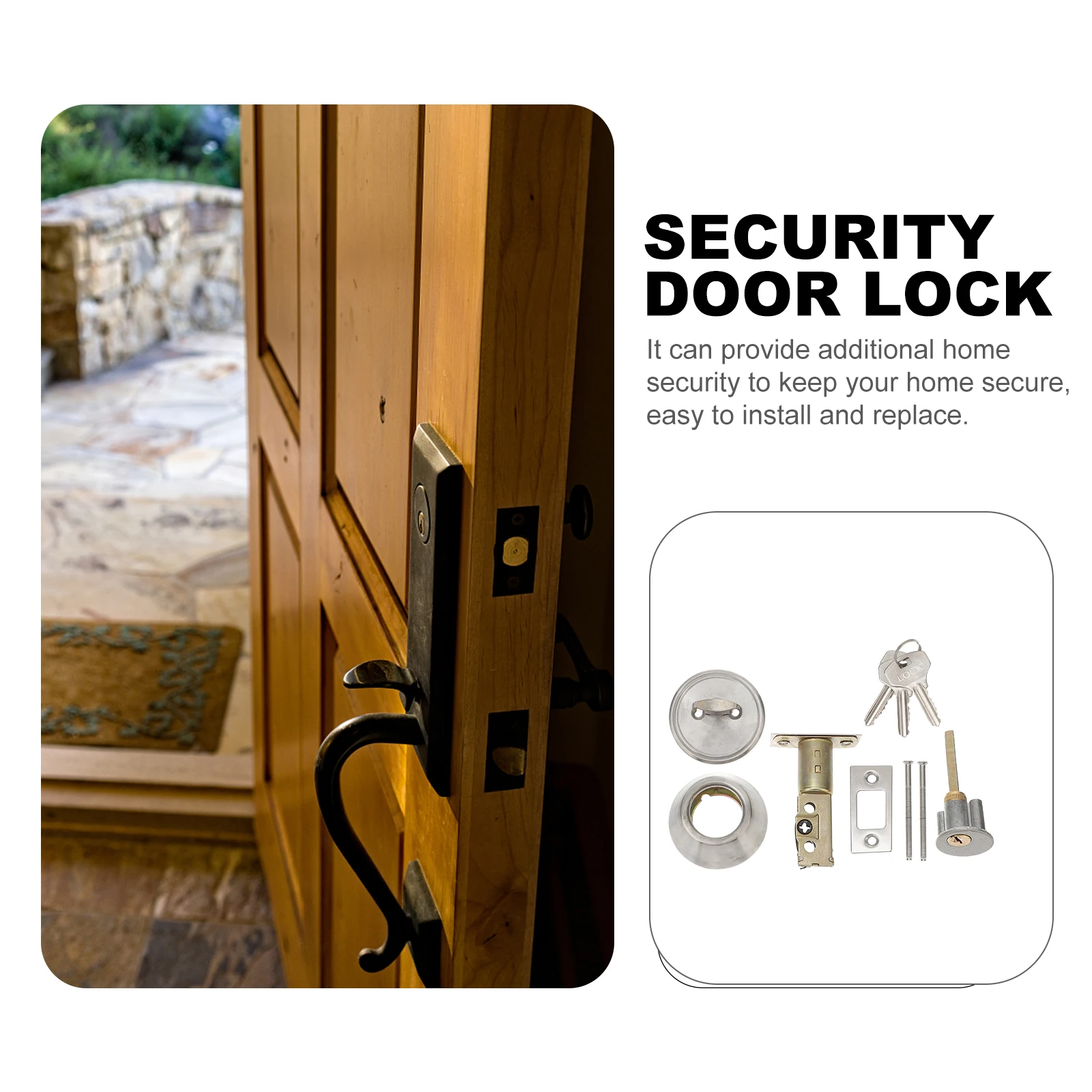1 set 1 Set Stainless Steel Door Lock Security Privacy Round Door Knob Lock Home Entrance Front Bedroom Bathroom Keyed Entry
1 set 1 Set Stainless Steel Door Lock Security Privacy Round Door Knob Lock Home Entrance Front Bedroom Bathroom Keyed Entry