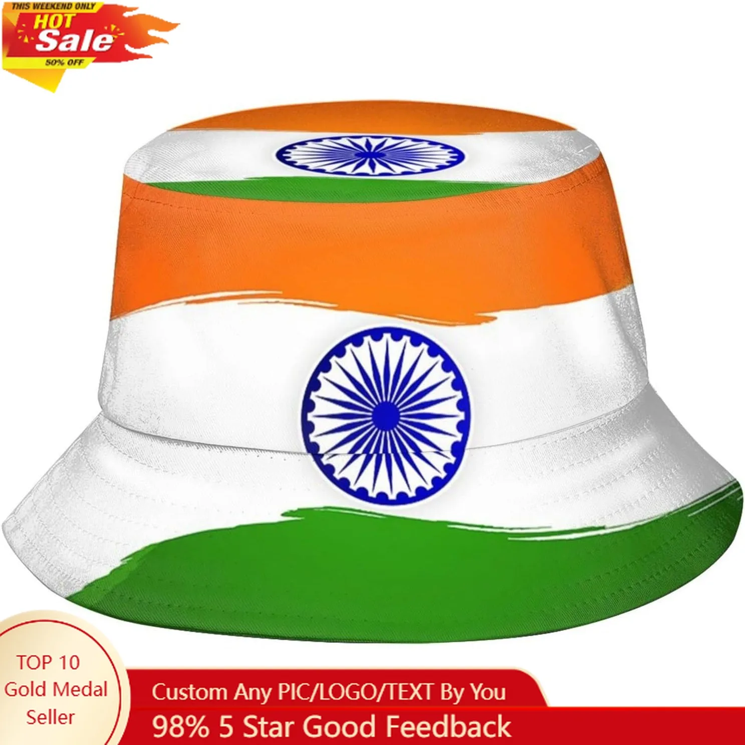 India Flag Indian Bucket Hat Packable Sun Protection Wide Brim Hats Outdoor Summer Travel Fisherman Hats for Men Women
India Flag Indian Bucket Hat Packable Sun Protection Wide Brim Hats Outdoor Summer Travel Fisherman Hats for Men Women