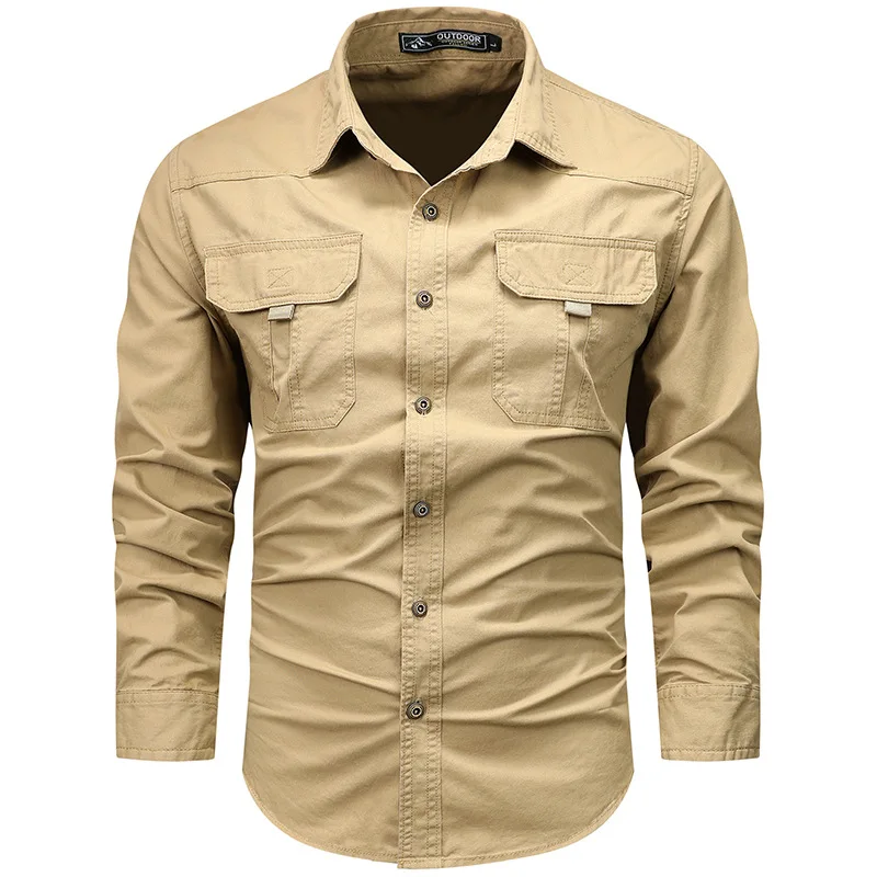 Men's Pure Cotton Long Sleeve Air Force Shirt Thin Outerwear Stand Collar Workwear Casual Loose Fit Spring Autumn Clothing
Men's Pure Cotton Long Sleeve Air Force Shirt Thin Outerwear Stand Collar Workwear Casual Loose Fit Spring Autumn Clothing