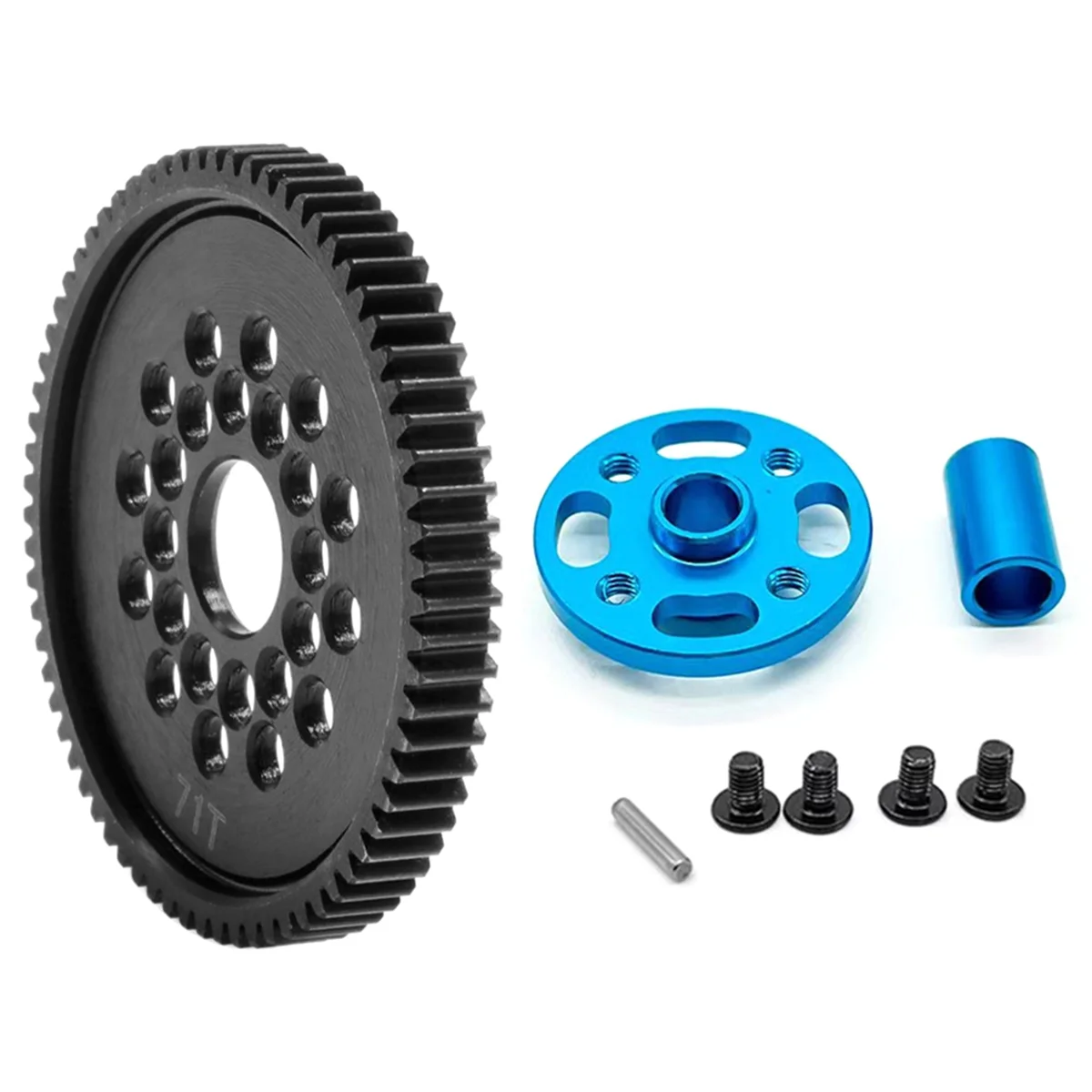 71T 54500 Spur Gear and Gear Mount High Speed Gear Set for TT-02 TT02 1/10 RC Car Upgrade
71T 54500 Spur Gear and Gear Mount High Speed Gear Set for TT-02 TT02 1/10 RC Car Upgrade