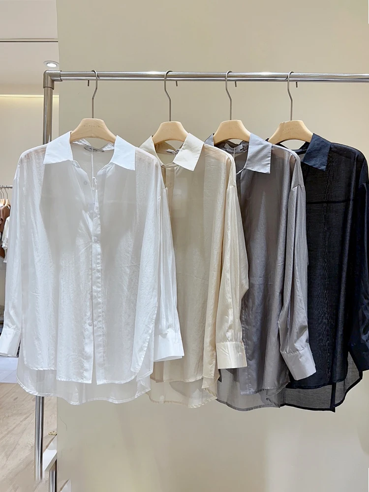 Dongdaemun Silk Chiffon Women's Summer Lightweight Loose Casual Sun Protection Shirt Elegant Top Outerwear Korean Style
Dongdaemun Silk Chiffon Women's Summer Lightweight Loose Casual Sun Protection Shirt Elegant Top Outerwear Korean Style