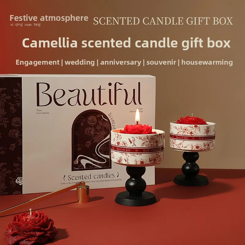 Scented candles, high-end gift box, Shuangxi camellia, gift ornament, wedding housewarming opening gift
Scented candles, high-end gift box, Shuangxi camellia, gift ornament, wedding housewarming opening gift