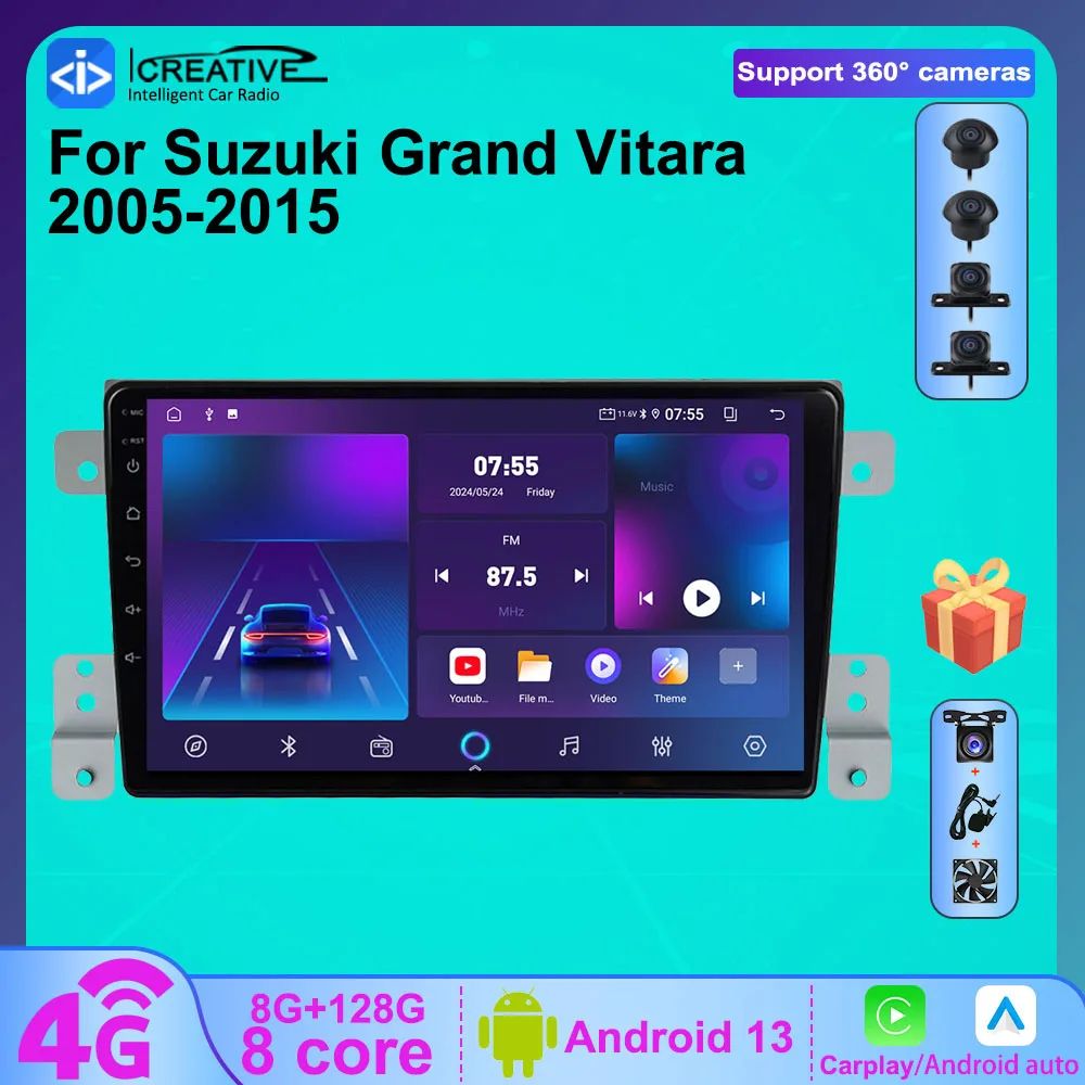8G 128G Touch Screen Car Radio For Suzuki Grand Vitara 3 2005-2015 Carplay Android Auto Stereo 2Din DVD no DVD Navigation DSP HU
8G 128G Touch Screen Car Radio For Suzuki Grand Vitara 3 2005-2015 Carplay Android Auto Stereo 2Din DVD no DVD Navigation DSP HU