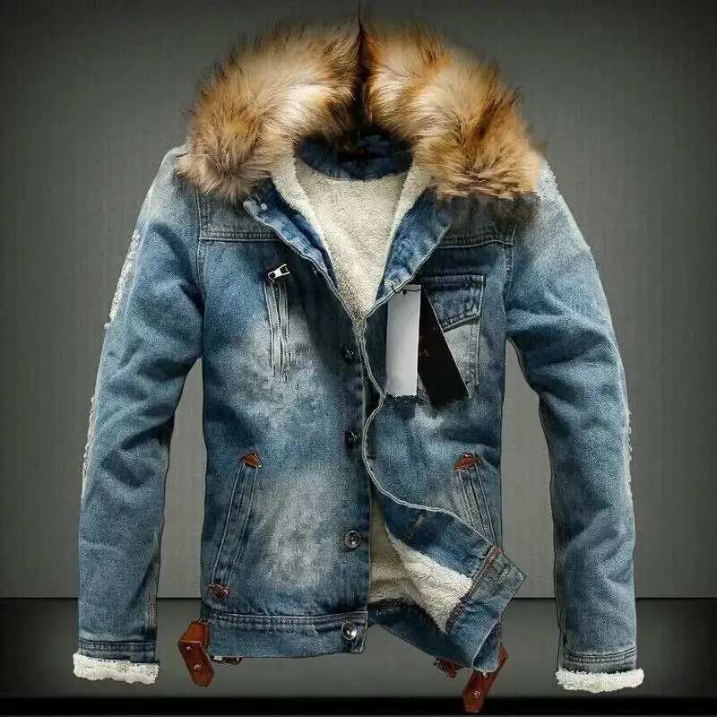 2025 New Men's For Autumn Winter. Korean Style Fashionable Fleece-Lined And Thickened Fitted Denim Jacket Coat
2025 New Men's For Autumn Winter. Korean Style Fashionable Fleece-Lined And Thickened Fitted Denim Jacket Coat