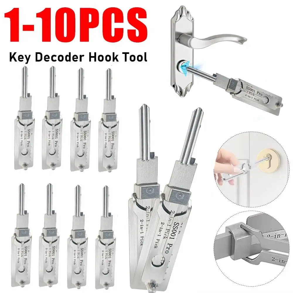 1-10PCS Keys Decoder Hook Tool O-ring Pickup Kit 2 In 1 Precision Hook & Pick Set Lock Decoder Stainless Steel Precision Tools
1-10PCS Keys Decoder Hook Tool O-ring Pickup Kit 2 In 1 Precision Hook & Pick Set Lock Decoder Stainless Steel Precision Tools