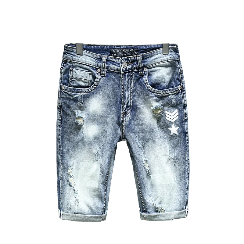 2024summer new thin ripped denim shorts MEN'S FASHION vintage print fashion elastic slim fit nostalgic pirate shorts
2024summer new thin ripped denim shorts MEN'S FASHION vintage print fashion elastic slim fit nostalgic pirate shorts