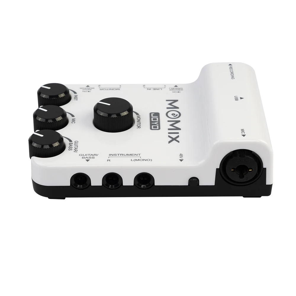 Joyo Sound Card Audio Mixer Guitar Multieffect Pedal Electric Bass Instruments Stream Phone Live Guitar Bass Monitor Microphone
Joyo Sound Card Audio Mixer Guitar Multieffect Pedal Electric Bass Instruments Stream Phone Live Guitar Bass Monitor Microphone