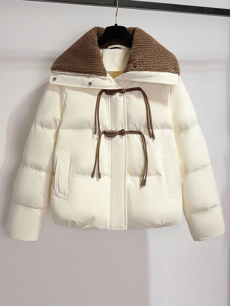 Pockets Down Jacket Women Loose Stand-Up Collar Loose Down Coat 2024 Winter New Drawstring Waist All-Match Thick Short Coat T75
Pockets Down Jacket Women Loose Stand-Up Collar Loose Down Coat 2024 Winter New Drawstring Waist All-Match Thick Short Coat T75