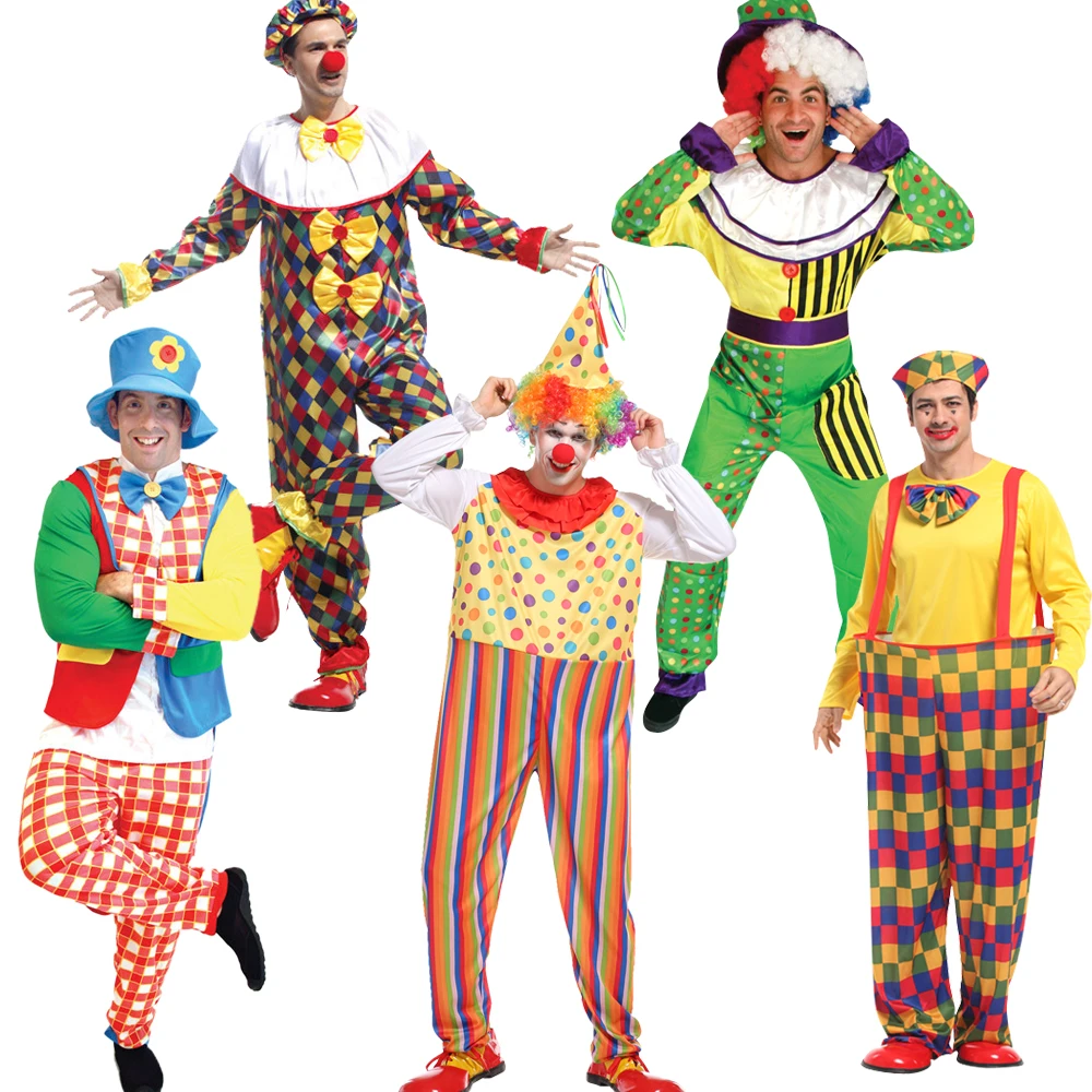 Fantasy Adult Clown Cosplay Suits for Carnival Party Dress Up, Men Joker Roleplay Costume ,without Wig/Nose/Shoes
Fantasy Adult Clown Cosplay Suits for Carnival Party Dress Up, Men Joker Roleplay Costume ,without Wig/Nose/Shoes