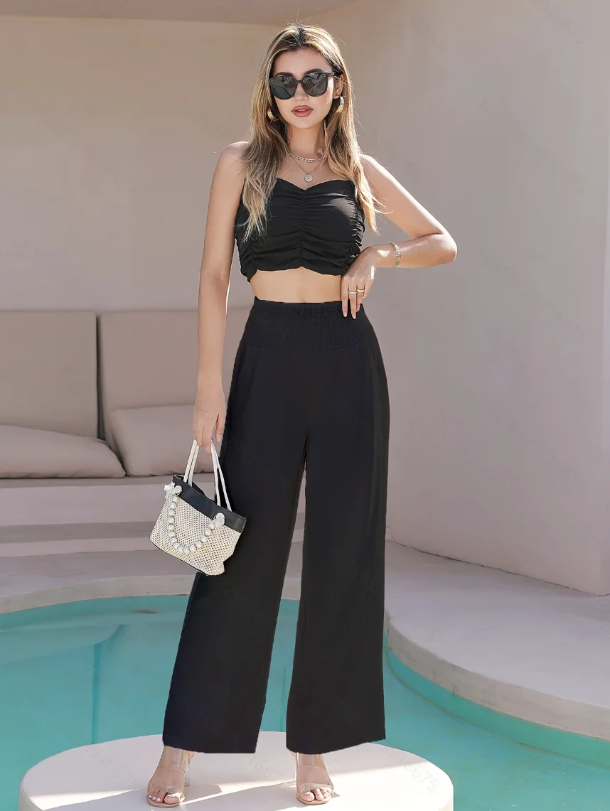 Womens long pantsclean color fashionabl elegant casual Korean JapaneseEuropean and American styles
Womens long pantsclean color fashionabl elegant casual Korean JapaneseEuropean and American styles