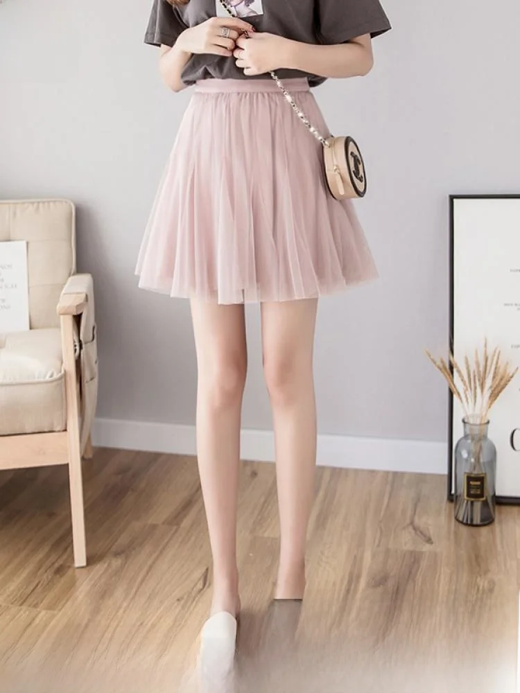 Summer Lace A-Line Skirt Women's High Waist Pleated Mesh Half Body Spring Autumn New Style Small Size Fashionable Skirt
Summer Lace A-Line Skirt Women's High Waist Pleated Mesh Half Body Spring Autumn New Style Small Size Fashionable Skirt