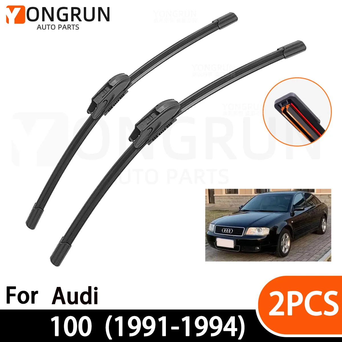 Double Rubber Car Wipers for Audi 100 Front Blade Brushes Cutter Automobiles Parts Accessorie Wipers Windscreen Wear Wipers 
Double Rubber Car Wipers for Audi 100 Front Blade Brushes Cutter Automobiles Parts Accessorie Wipers Windscreen Wear Wipers