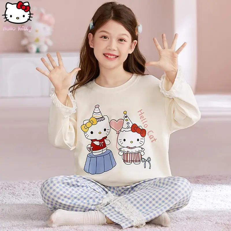 Children Kuromi Autumn New Long Sleeve Set Sweet Cartoon Melody Cinnamoroll Home Clothes Anime Girl Hello Kitty Pajamas
Children Kuromi Autumn New Long Sleeve Set Sweet Cartoon Melody Cinnamoroll Home Clothes Anime Girl Hello Kitty Pajamas