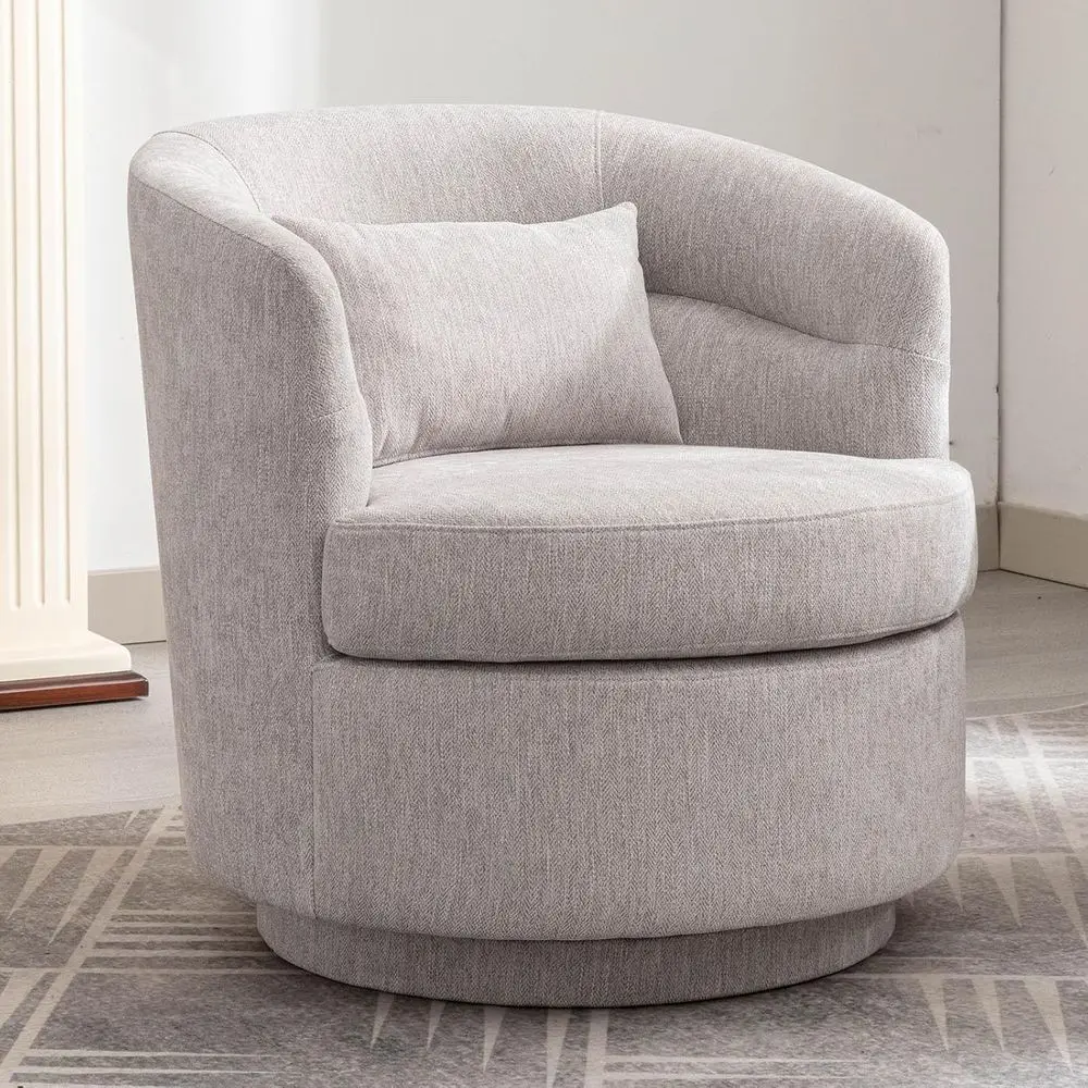 Swivel Accent Chair, 360 Degree Round Swivel Barrel Chair with Pillow, Upholstered Comy Barrel Armchair Single Club Soa Chair or
Swivel Accent Chair, 360 Degree Round Swivel Barrel Chair with Pillow, Upholstered Comy Barrel Armchair Single Club Soa Chair or