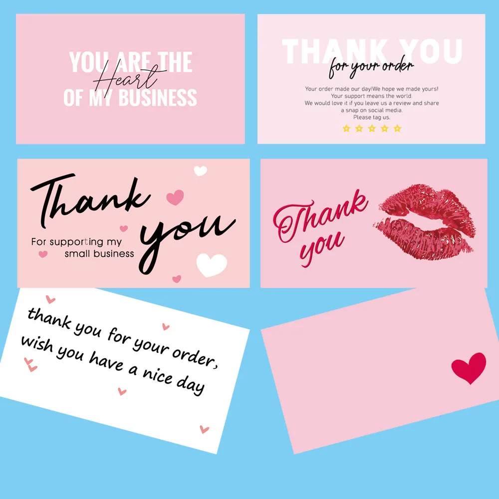 50pcs Pink Thank you Cards for Small Business you are the Heart of my business Cards Package Insert for online business
50pcs Pink Thank you Cards for Small Business you are the Heart of my business Cards Package Insert for online business