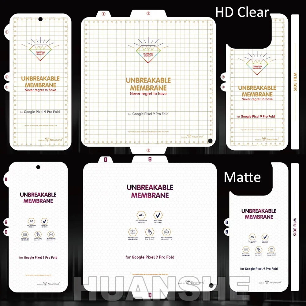 Oleophobic Hydrogel Matte Clear Soft Film Screen & Back Protective Guard for Google Pixel 9 Pro Fold
Oleophobic Hydrogel Matte Clear Soft Film Screen & Back Protective Guard for Google Pixel 9 Pro Fold