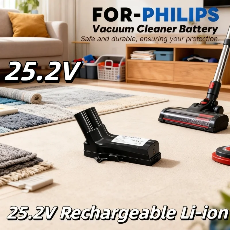 25.2V Rechargeable Li-ion Battery for Philips SpeedPro MAX Aqua/Stick – FOR FC6822 FC6823 Etc.,Durable Power for Vacuum Cleaners
25.2V Rechargeable Li-ion Battery for Philips SpeedPro MAX Aqua/Stick – FOR FC6822 FC6823 Etc.,Durable Power for Vacuum Cleaners