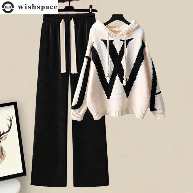 Autumn and Winter Set Women's 2023 New Korean Edition Small Fragrance Sweater Casual Wide Leg Pants Two Piece Set
Autumn and Winter Set Women's 2023 New Korean Edition Small Fragrance Sweater Casual Wide Leg Pants Two Piece Set