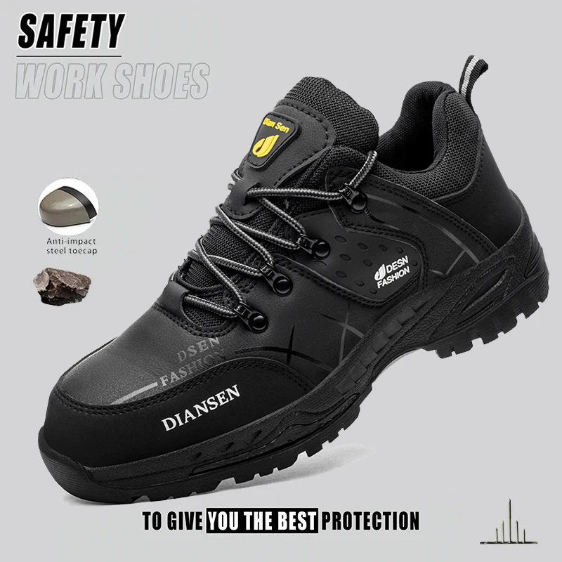 Мужская рабочая защитная обувь, противоударная обувь со стальным носком, мужские черные походные ботинки, легкие кроссовки с защитой от проколов для работы на открытом воздухе
Мужская рабочая защитная обувь, противоударная обувь со стальным носком, мужские черные походные ботинки, легкие кроссовки с защитой от проколов для работы на открытом воздухе