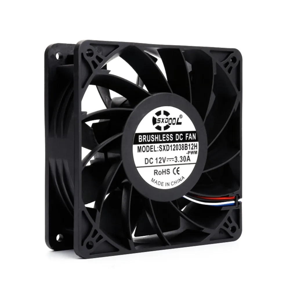 gpu cooling ffan for antminer SXD12038B12H 120mm 120*120*38mm DC12V 3.3A 5200RPM 210CFM powerful BTC BCH SBTC UBTC
gpu cooling ffan for antminer SXD12038B12H 120mm 120*120*38mm DC12V 3.3A 5200RPM 210CFM powerful BTC BCH SBTC UBTC