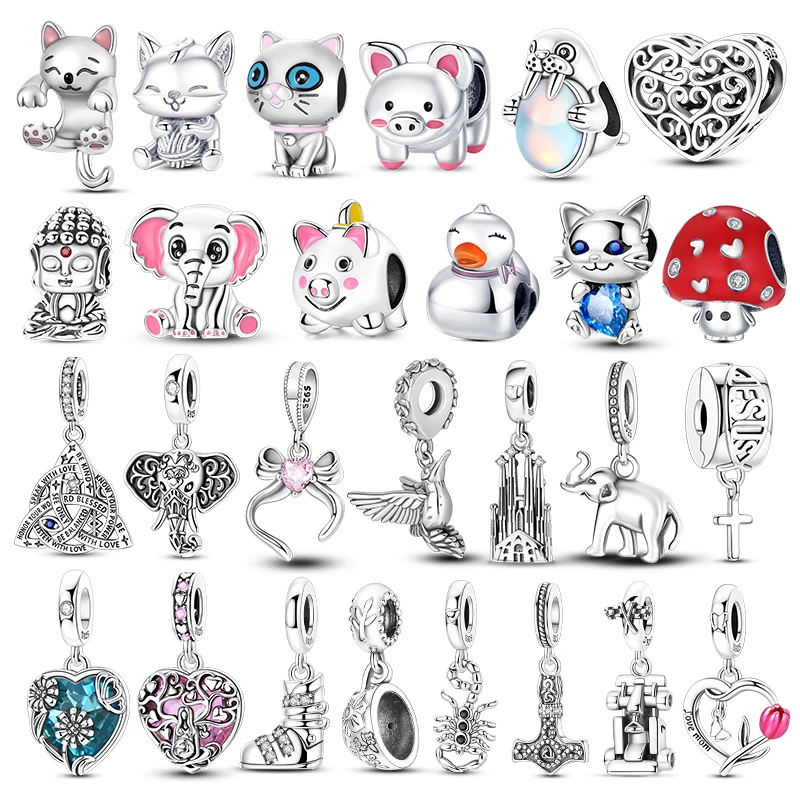 Original 925 Silver Popular Styles Of Pig And Elephant Designs Charms Beads Fit 3mm Bracelet For Women Luxury DIY Jewelry Gifts
Original 925 Silver Popular Styles Of Pig And Elephant Designs Charms Beads Fit 3mm Bracelet For Women Luxury DIY Jewelry Gifts