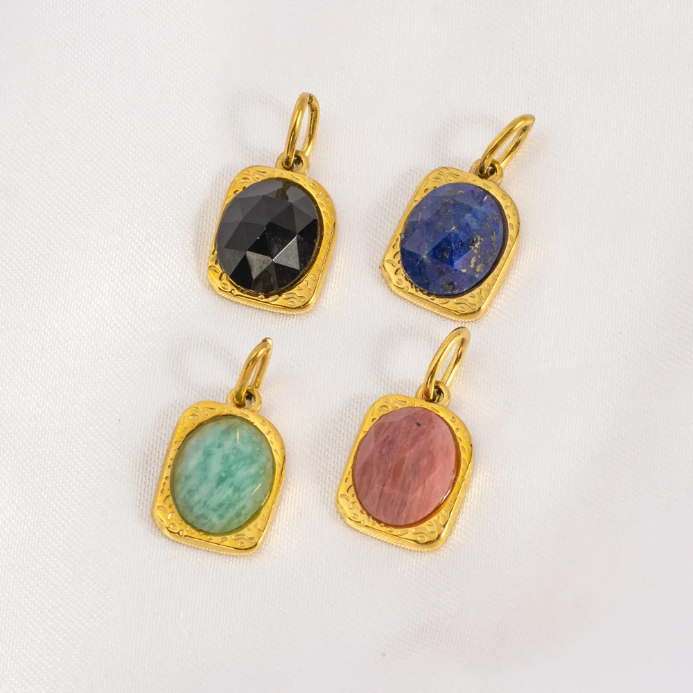 2PCS Stainless Steel Embossed Square Cut Natural Stone Charms Pendant DIY Jewelry Making Necklaces Wholesale
2PCS Stainless Steel Embossed Square Cut Natural Stone Charms Pendant DIY Jewelry Making Necklaces Wholesale