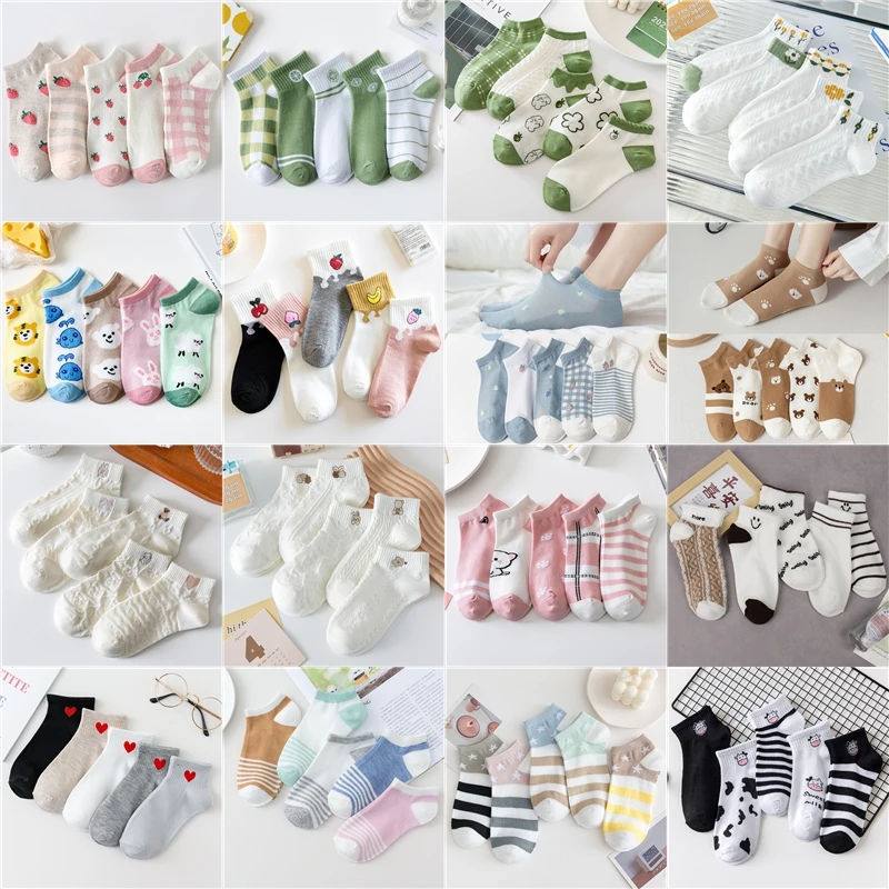 Girls Short Socks 5 Pairs Cute Medium Flowers Print Sweet Style Skin-Friendly Comfortable And Breathable Pure Cotton For All Sea
Girls Short Socks 5 Pairs Cute Medium Flowers Print Sweet Style Skin-Friendly Comfortable And Breathable Pure Cotton For All Sea