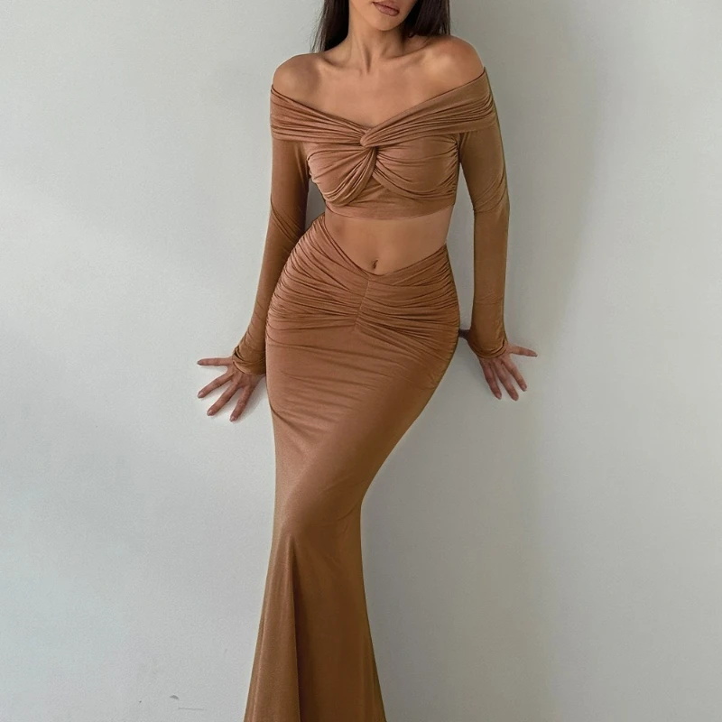 Mesh Long Strapless Long-sleeved Waist-exposing Long Dress 2026 Autumn Set for Women New Style Fashionable Sweet Spicy Style Top
Mesh Long Strapless Long-sleeved Waist-exposing Long Dress 2026 Autumn Set for Women New Style Fashionable Sweet Spicy Style Top