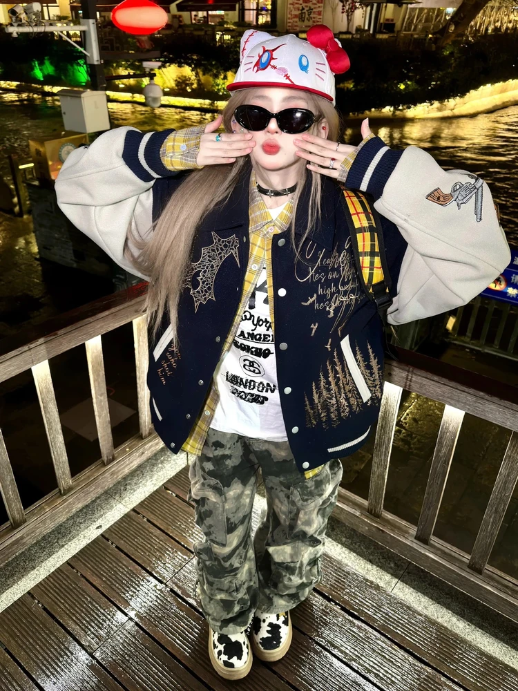 Heavy Embroidery Motorcycle Baseball Jaet Outerwear ex Autumn American College Sle Couple's Flight Jaet Street Sle
Heavy Embroidery Motorcycle Baseball Jaet Outerwear ex Autumn American College Sle Couple's Flight Jaet Street Sle